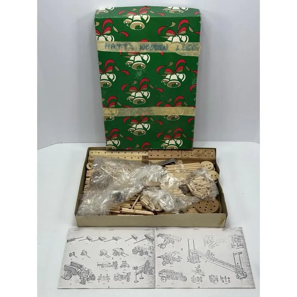 VTG Wood Building Block Toy System Accessories Parts‎ Instructions Roger G Olden